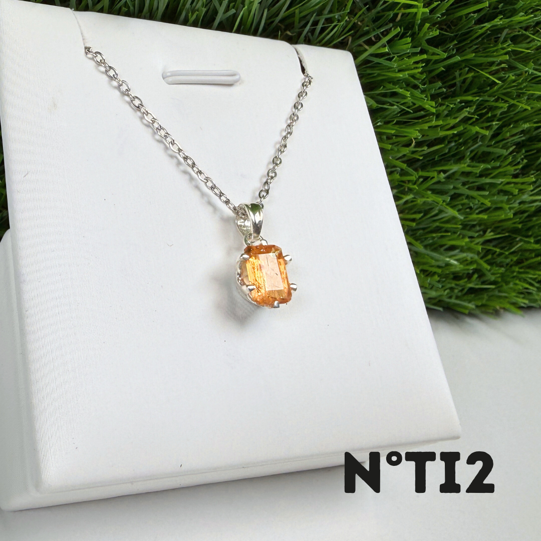 Pendentif Topaze Imperial Argent 925 #2