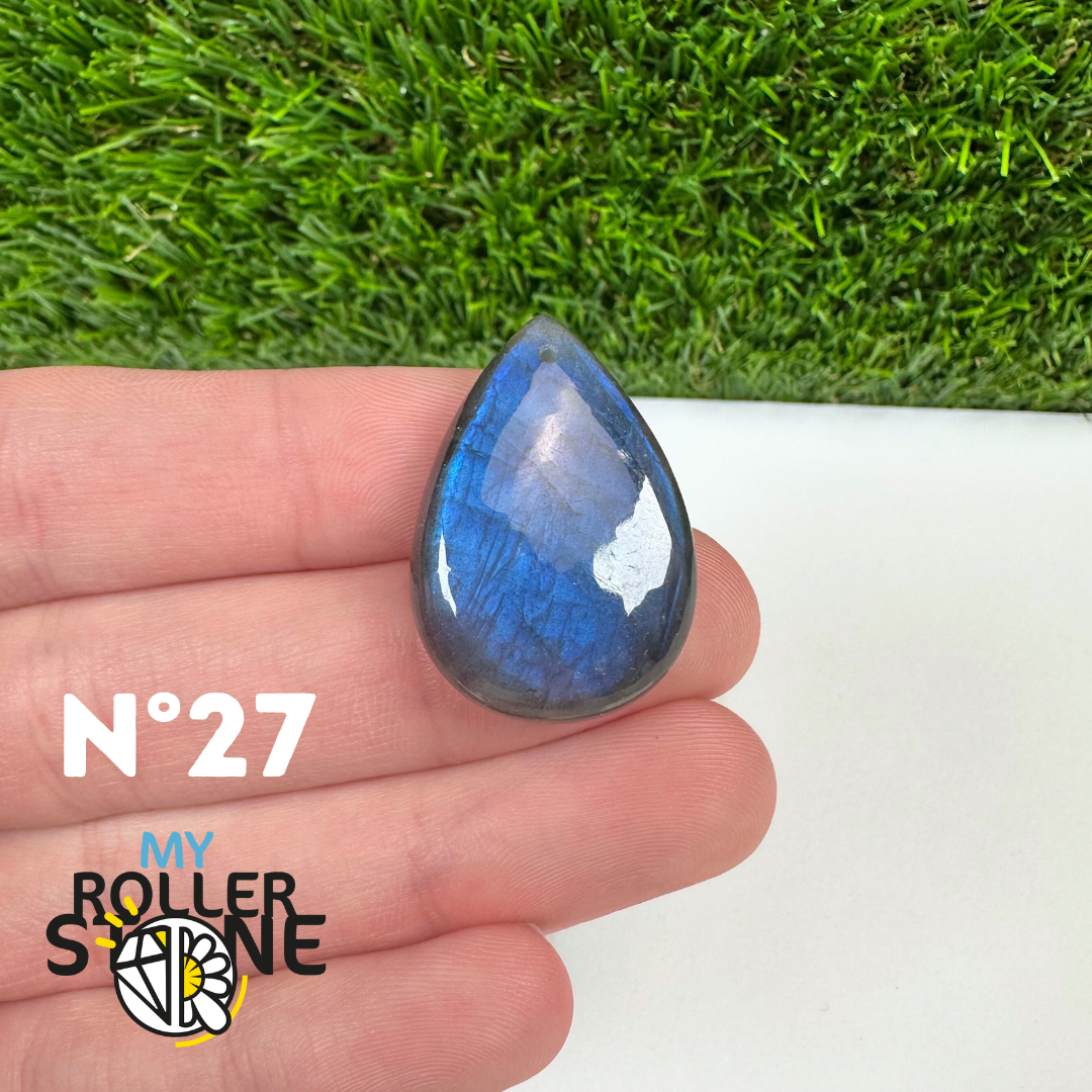 Pendentif Labradorite blue fire percé 7A