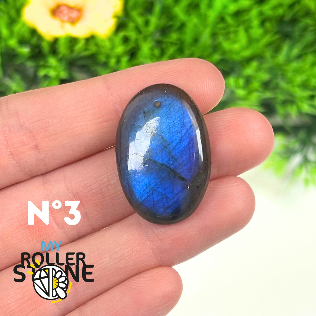 Pendentif Labradorite blue fire percé 5A