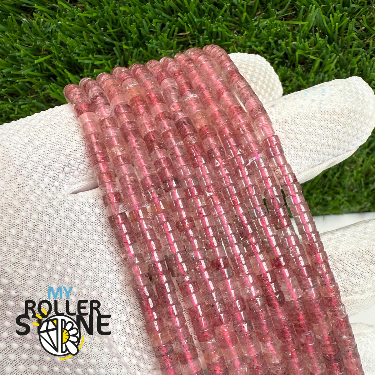 Perles Heishi naturelle Quartz Fraise