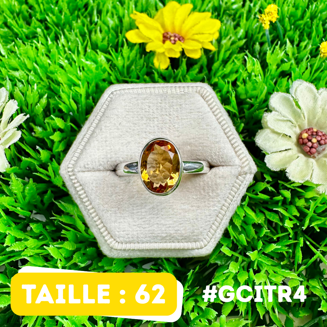 Bague Citrine Argent 925 #GCITR4