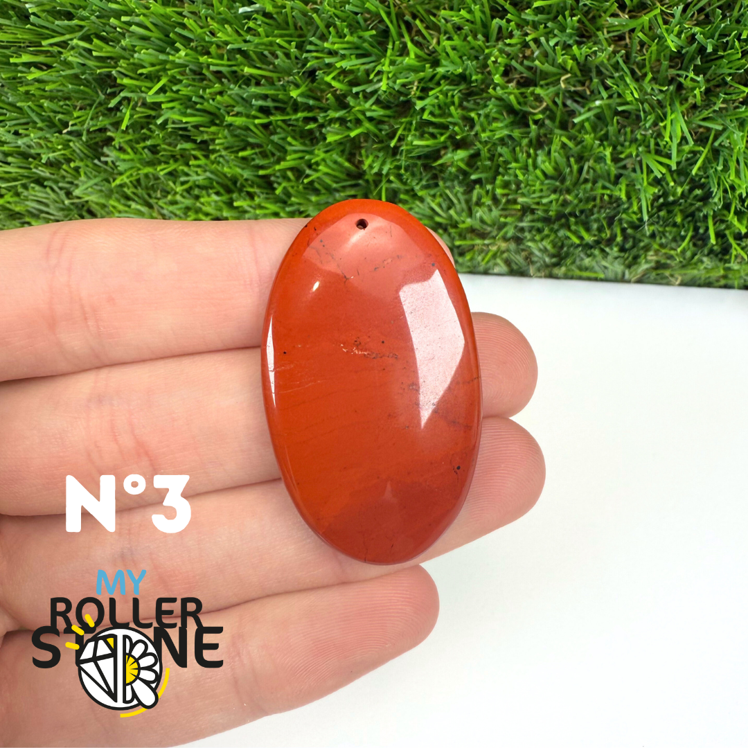 Pendentif Jaspe rouge 5A Percé