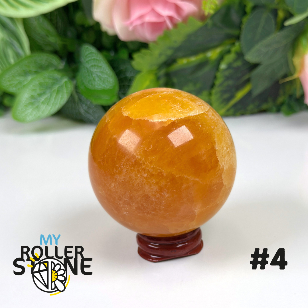 Sphère en Calcite jaune