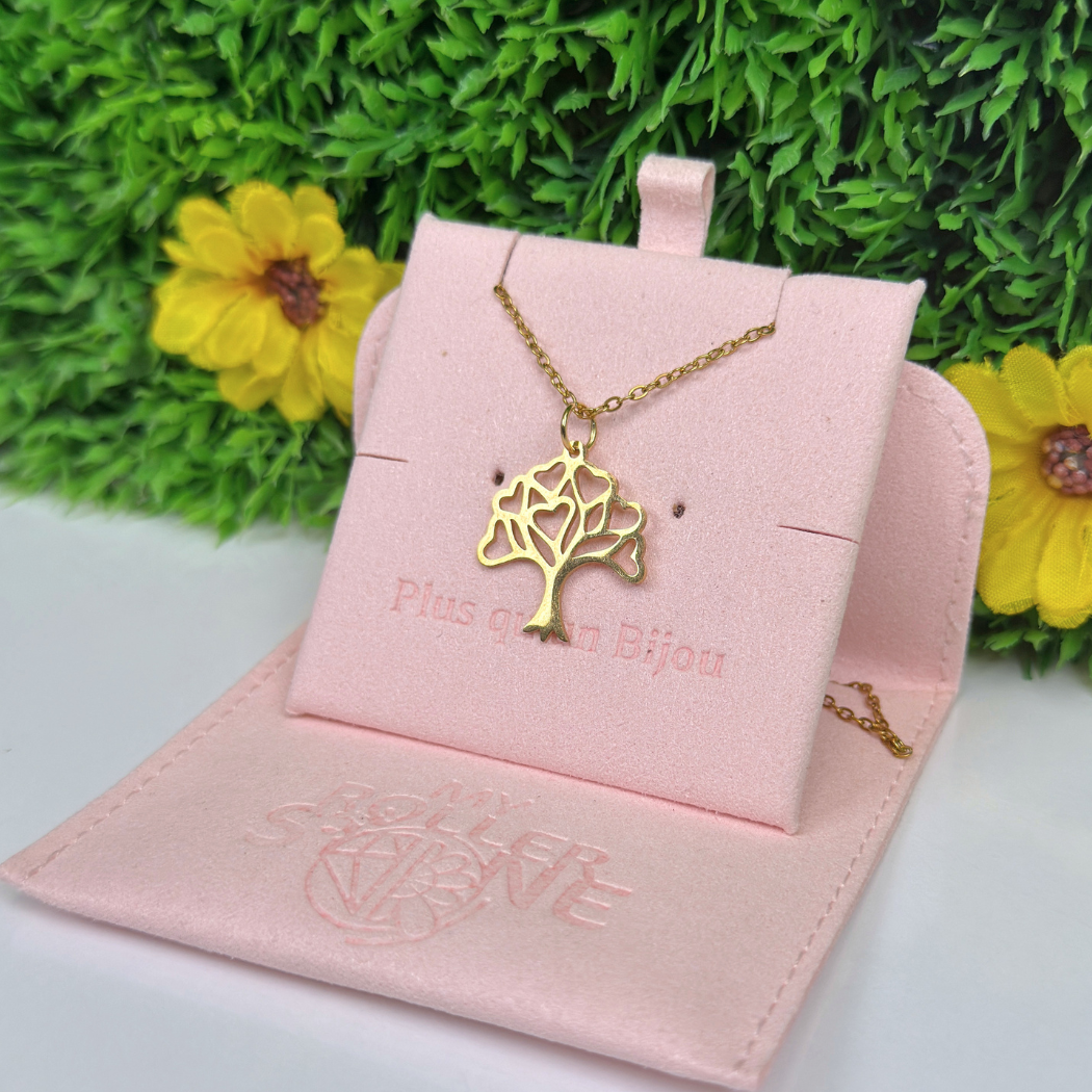 collier Pendentif Arbre de vie Coeur or