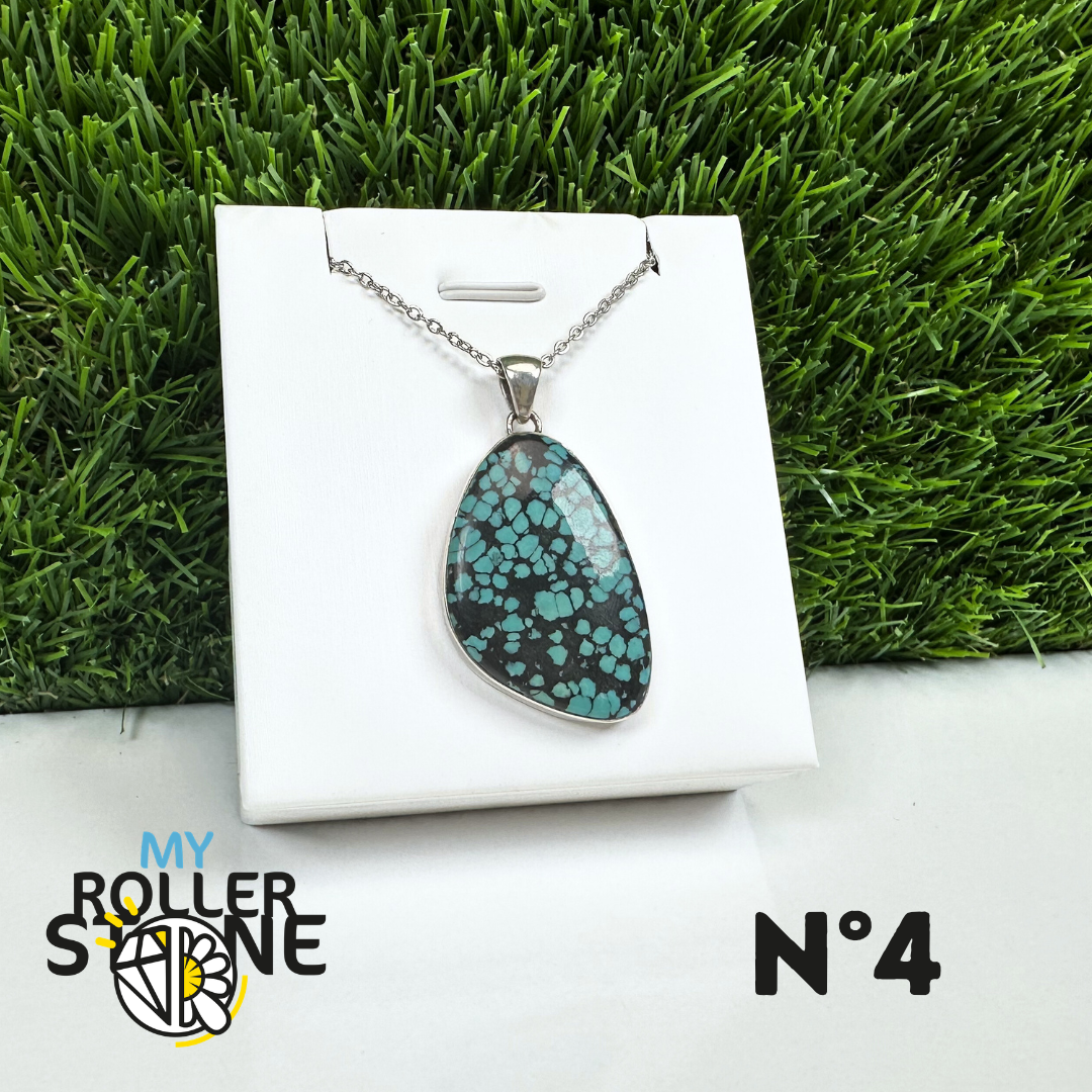 Pendentif Turquoise Tibétaine #4