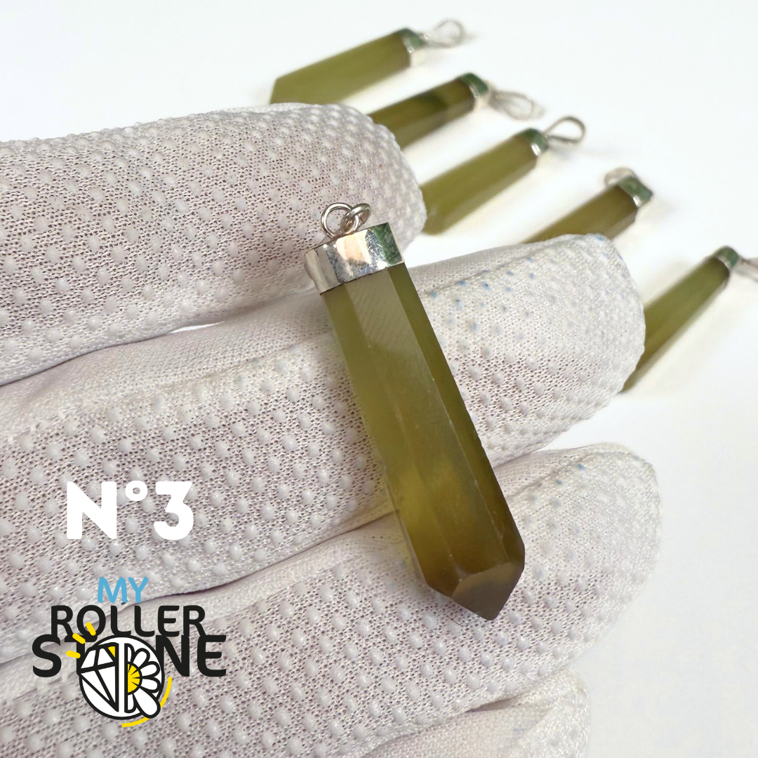 Pendentif Serpentine et Argent