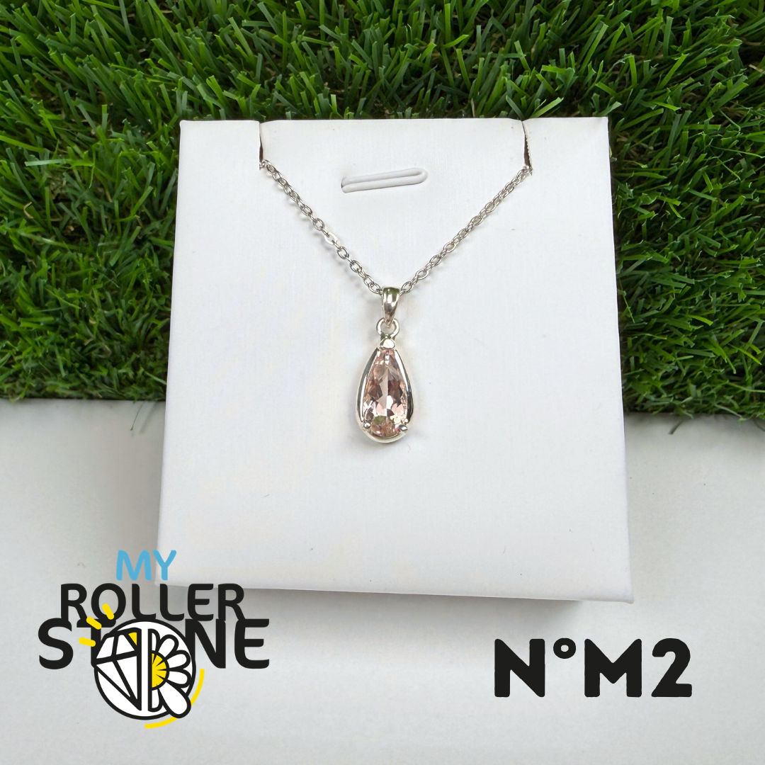 Pendentif Morganite Argent 925 #M2