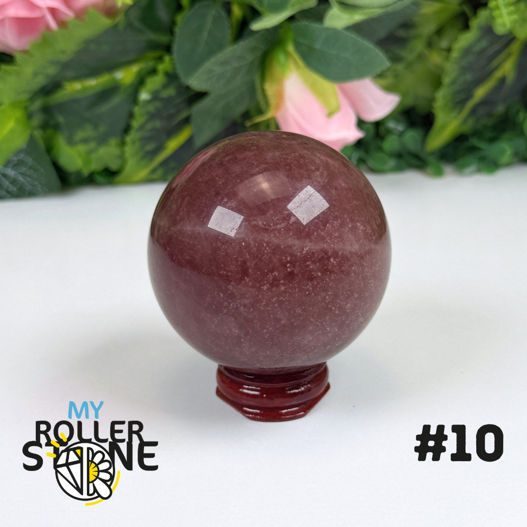Sphère en Quartz fraise