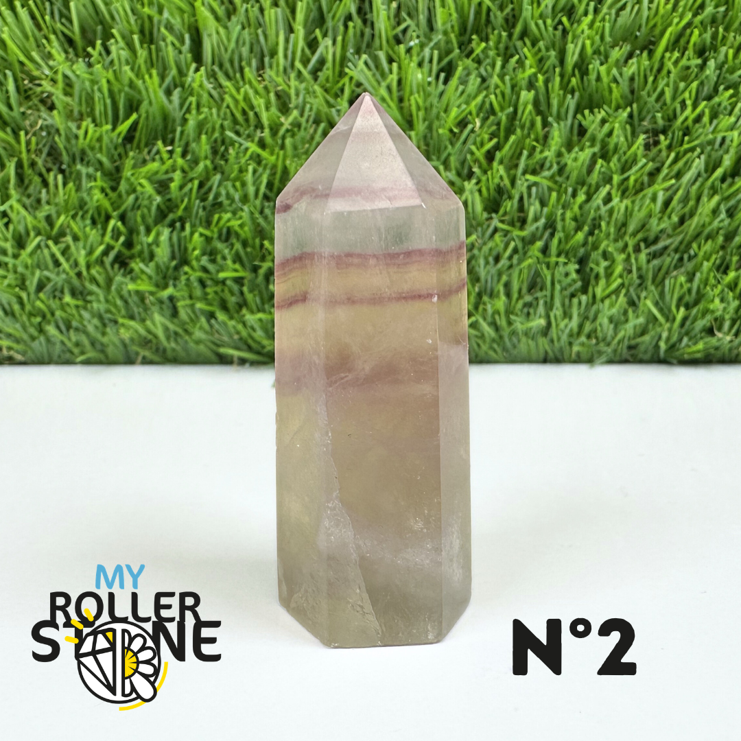 Pointes Pierre Fluorite Arc-en-Ciel Pastel