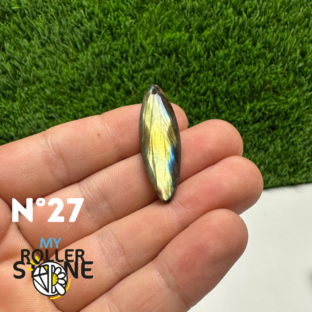 Cabochon Labradorite forme Libre Facettée