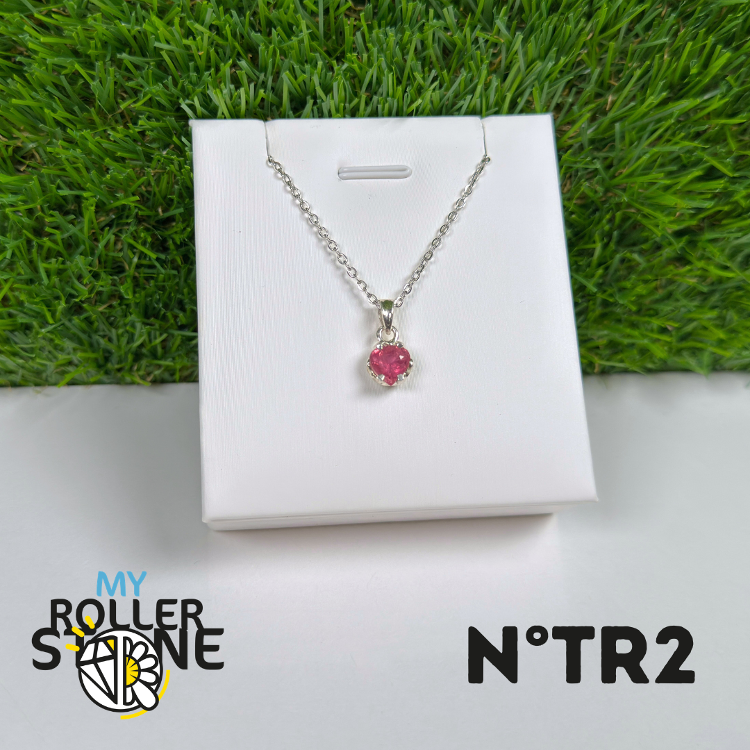 Pendentif Tourmaline Rose (Rubellite) – Argent 925- #2