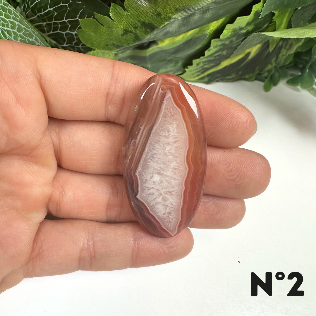 Pendentif percé Agate du Botswana 5A