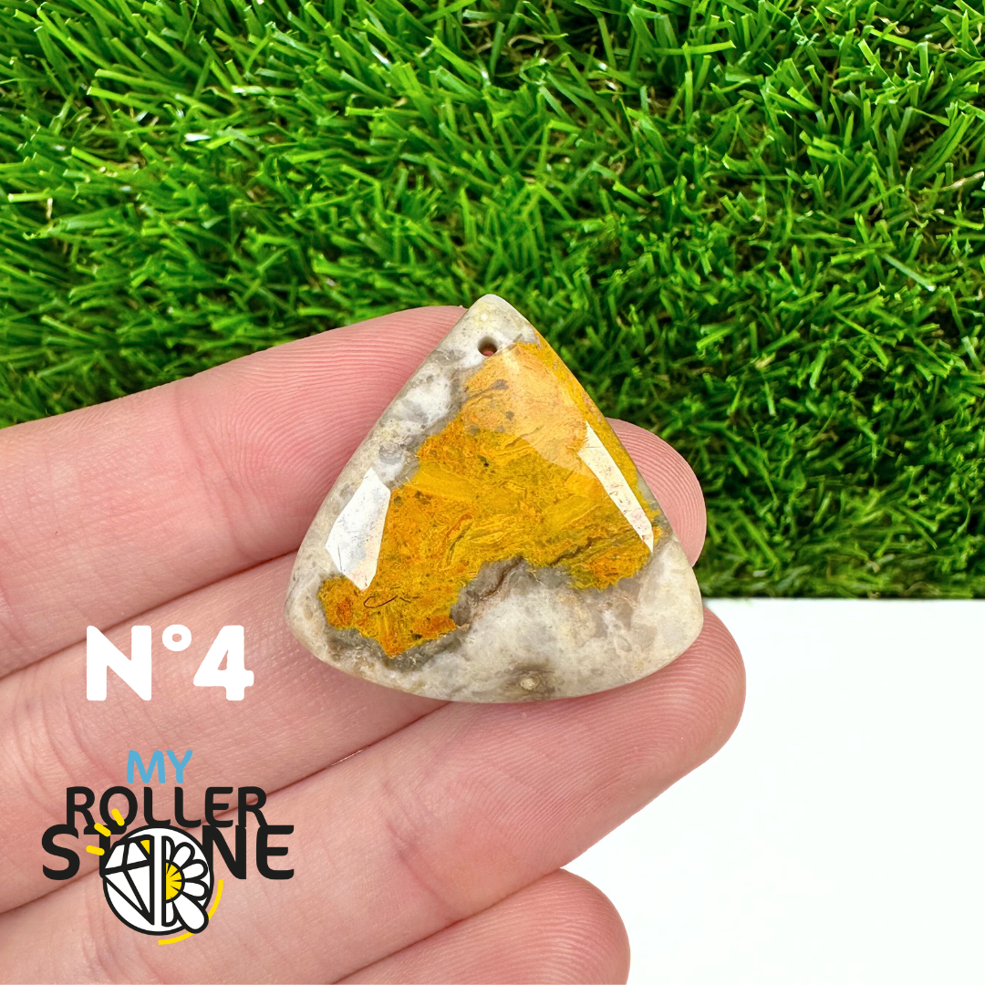 Pendentif Jaspe Bumblebee Néo 5A Percé