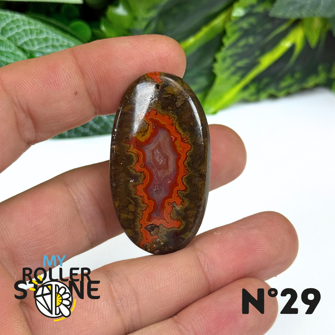 Pendentif Agate Marocaine 5A percé