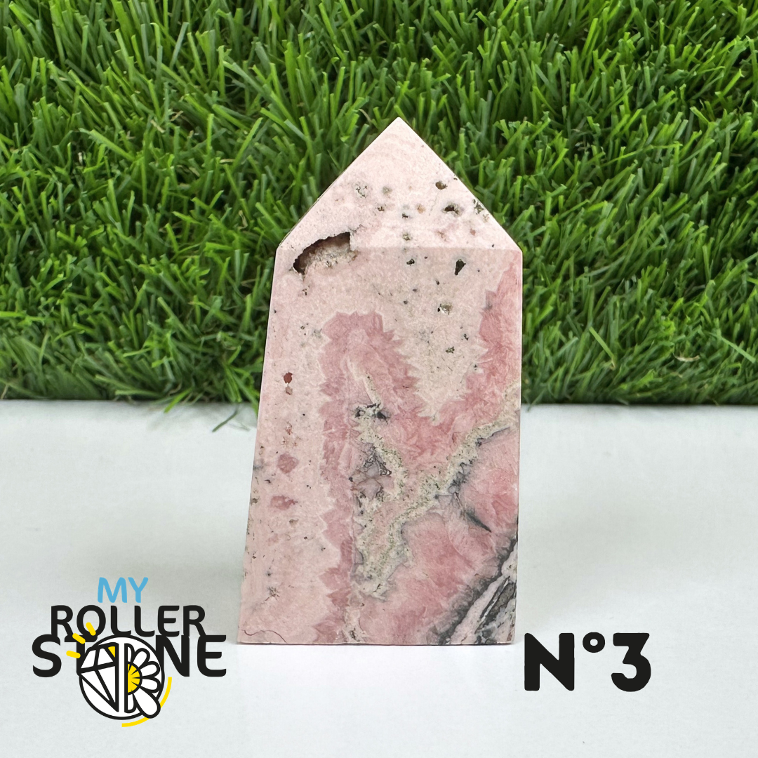 Pointes Pierre Rectangulaire Rhodochrosite