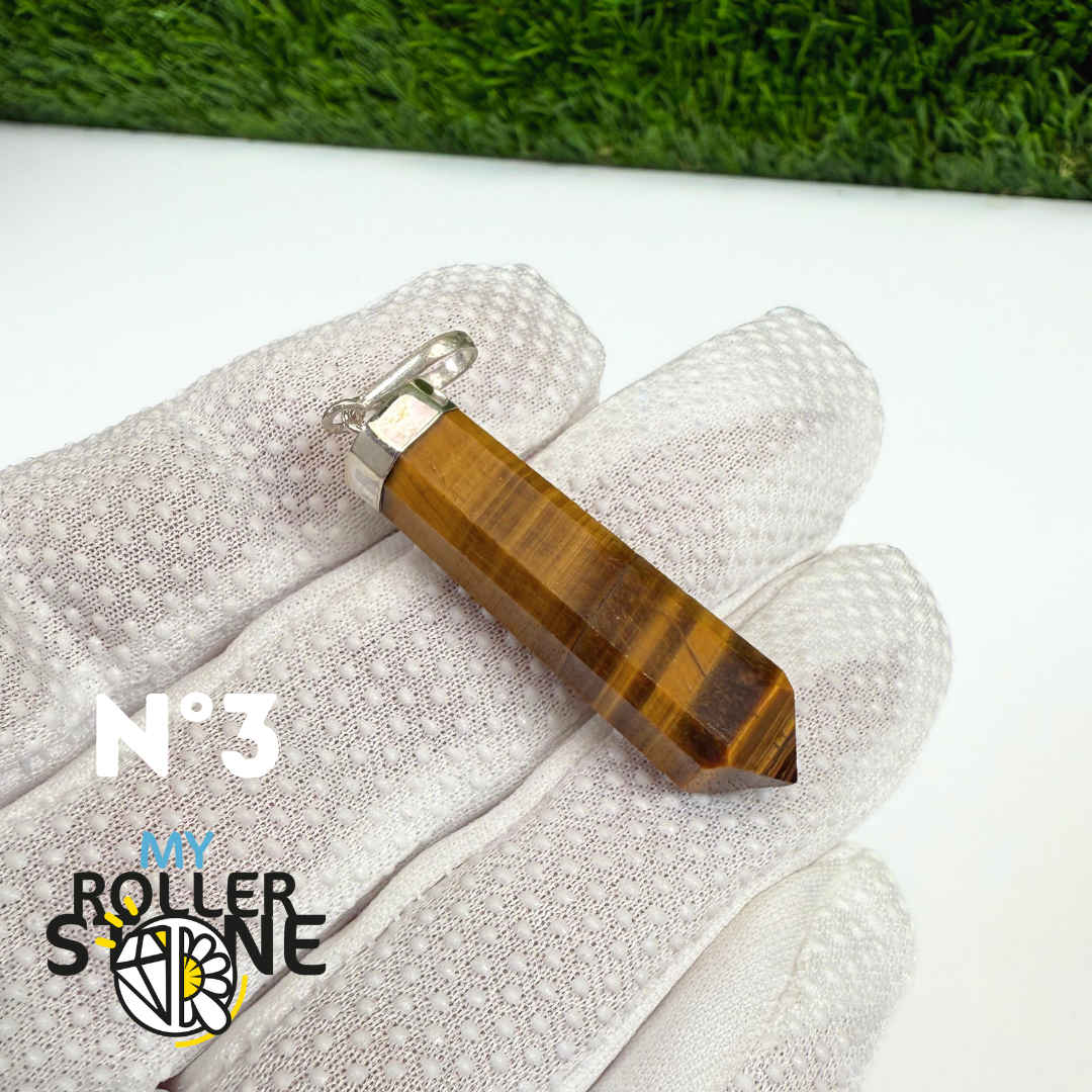 Pendentif Oeil de tigre et Argent