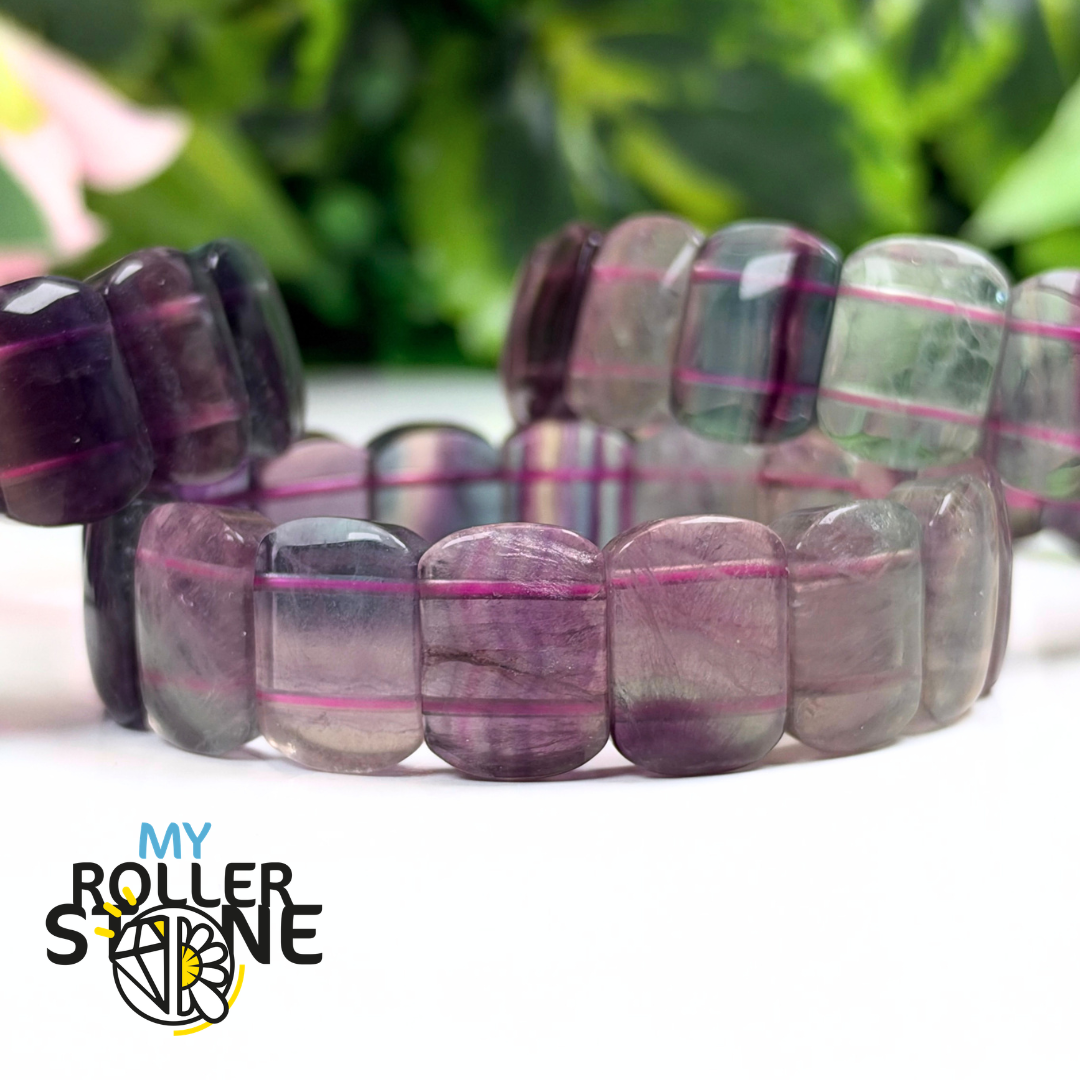 Bracelet Fluorite 5A Perles plates