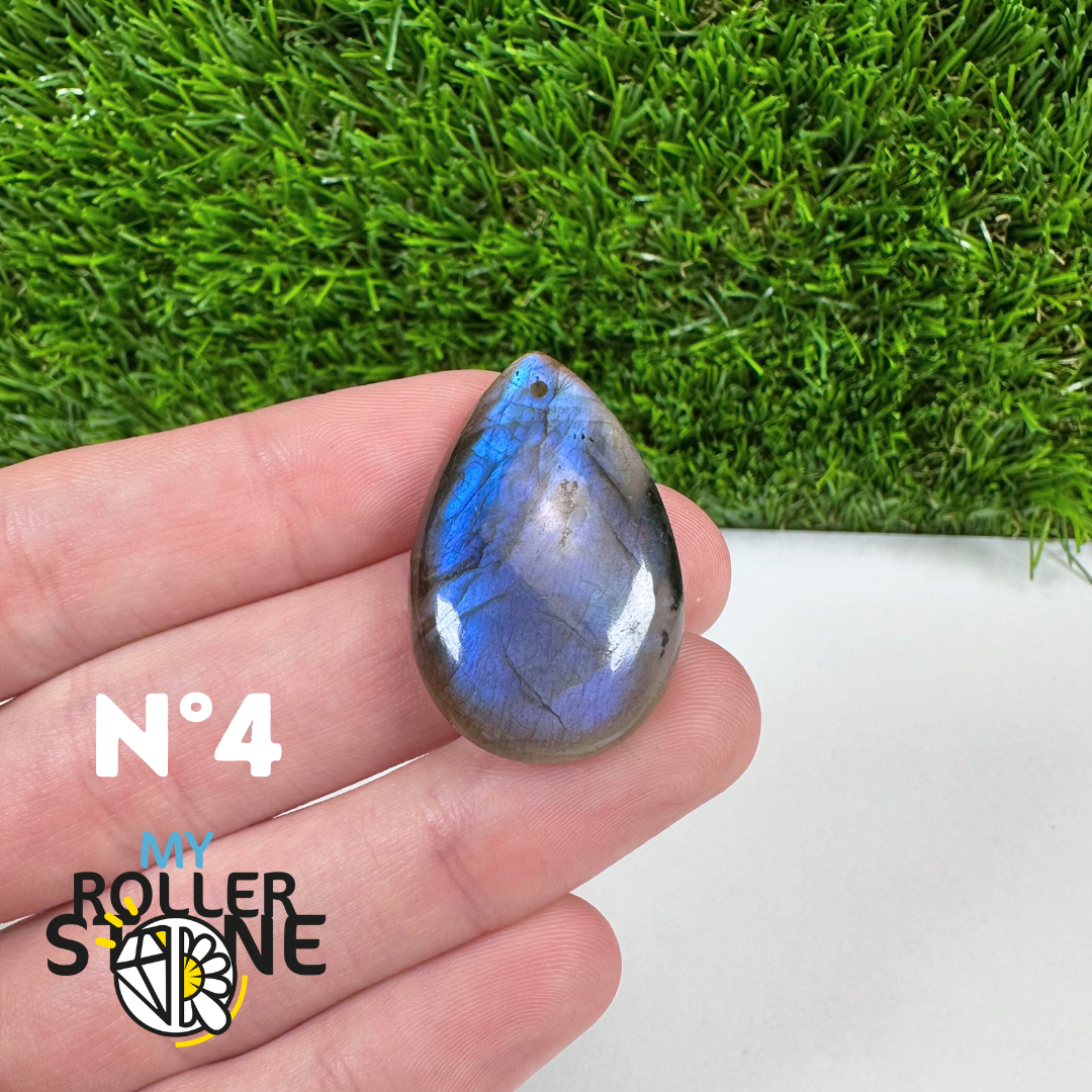 Pendentif Labradorite blue fire percé 5A