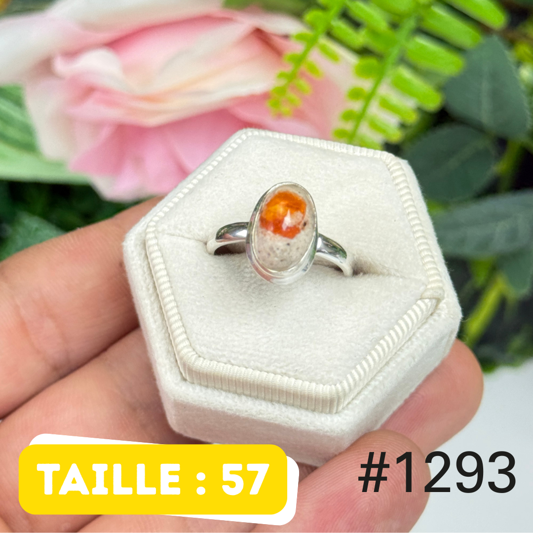 Bague argent 925 opale mexicaine #1293