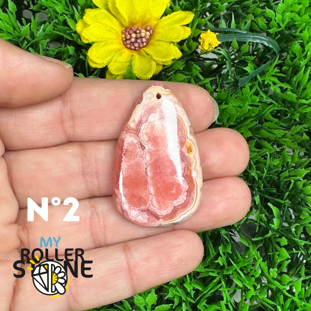 Pendentif Percé Rhodochrosite