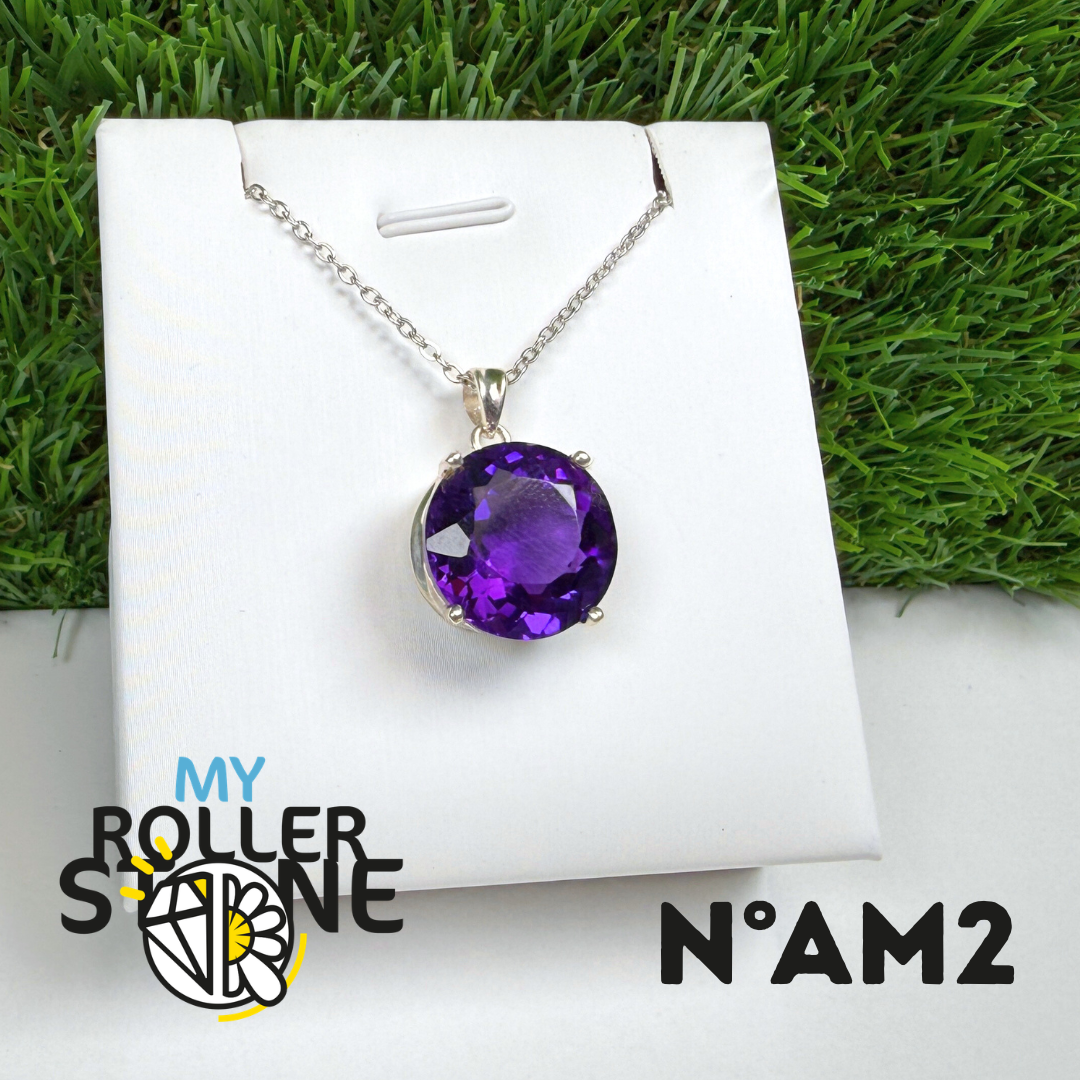Pendentif Améthyste Facettée Du Brésil (BAIA) #AM2