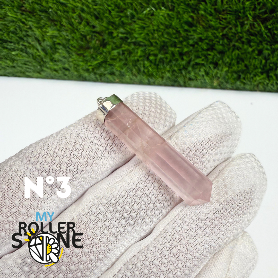 Pendentif Quartz rose et Argent