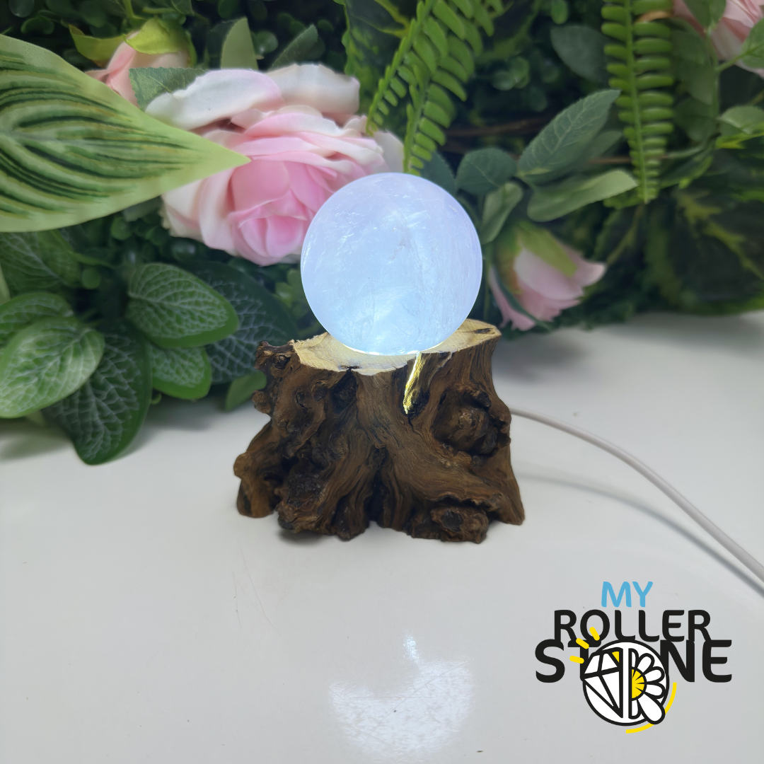 Support en bois LED pour sphère