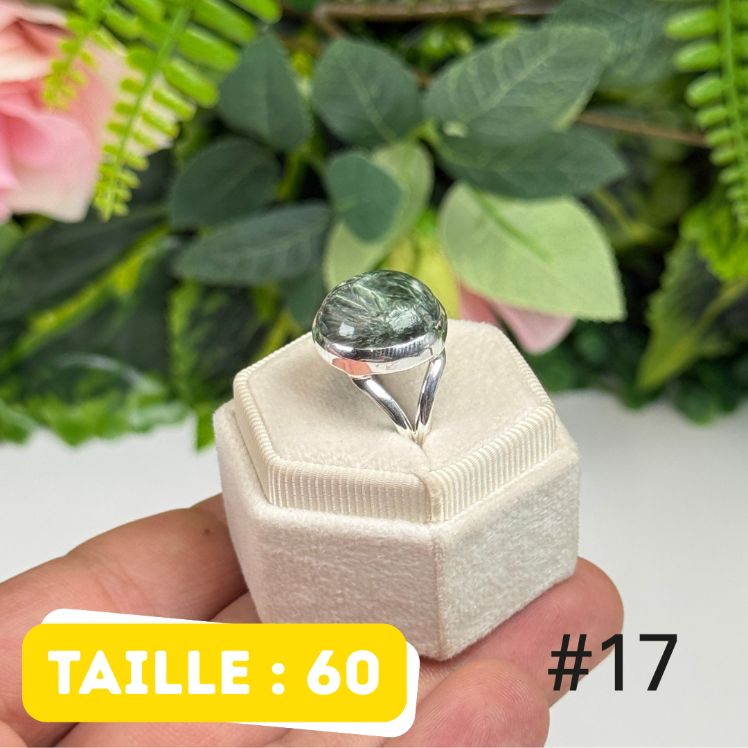 Bague argent 925 séraphinite #PR17