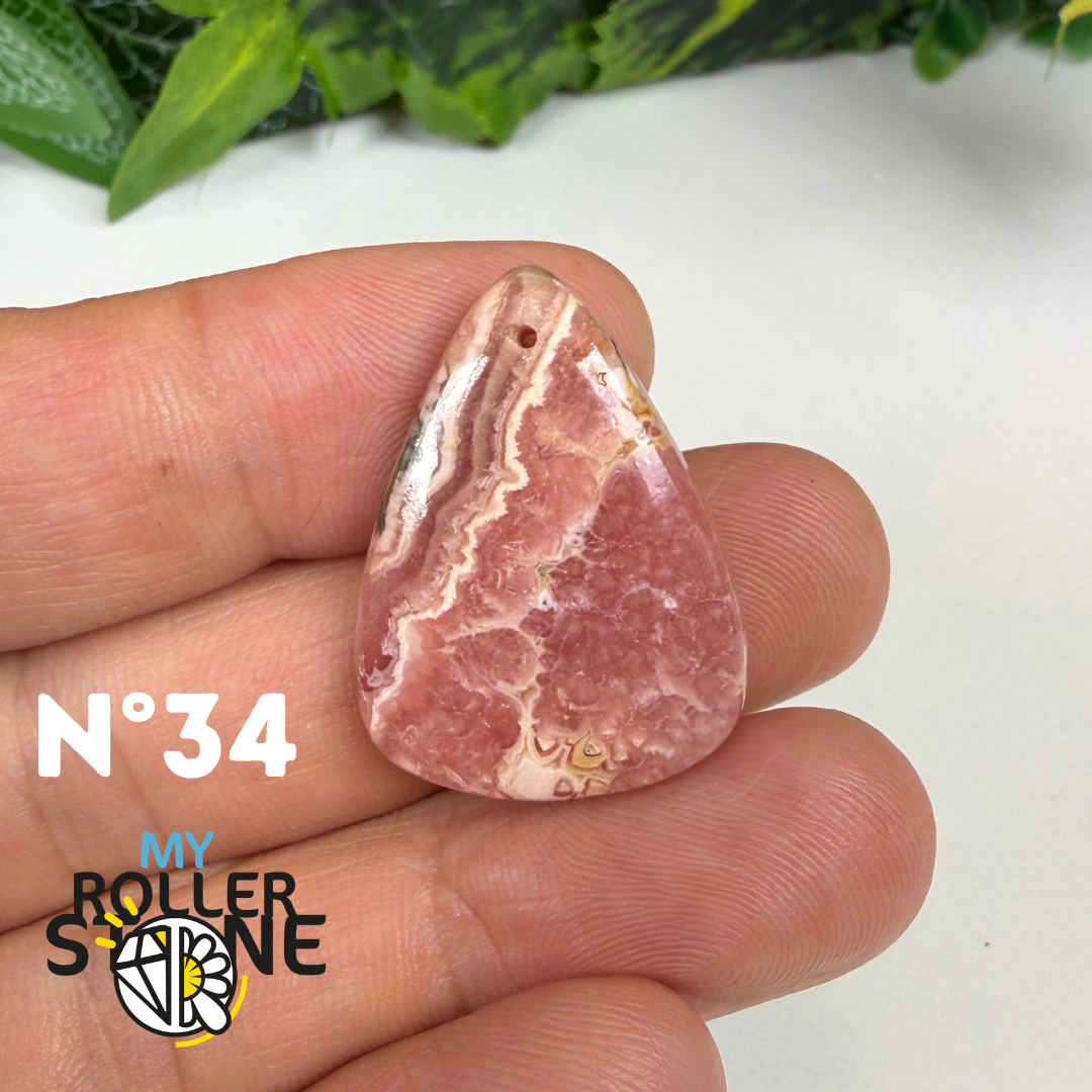 Pendentif Percé Rhodochrosite