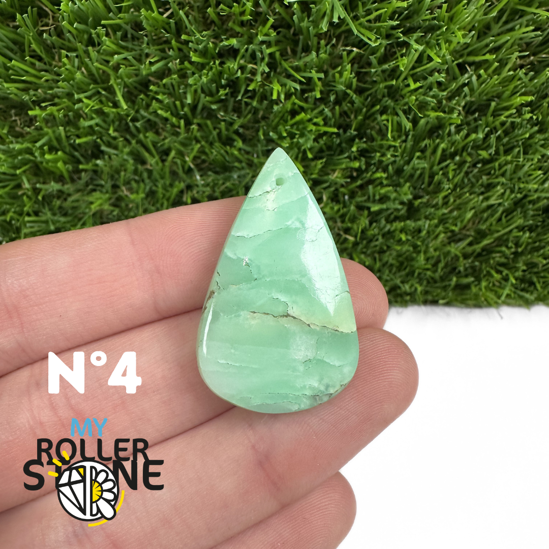 Pendentif Chrysoprase Percé