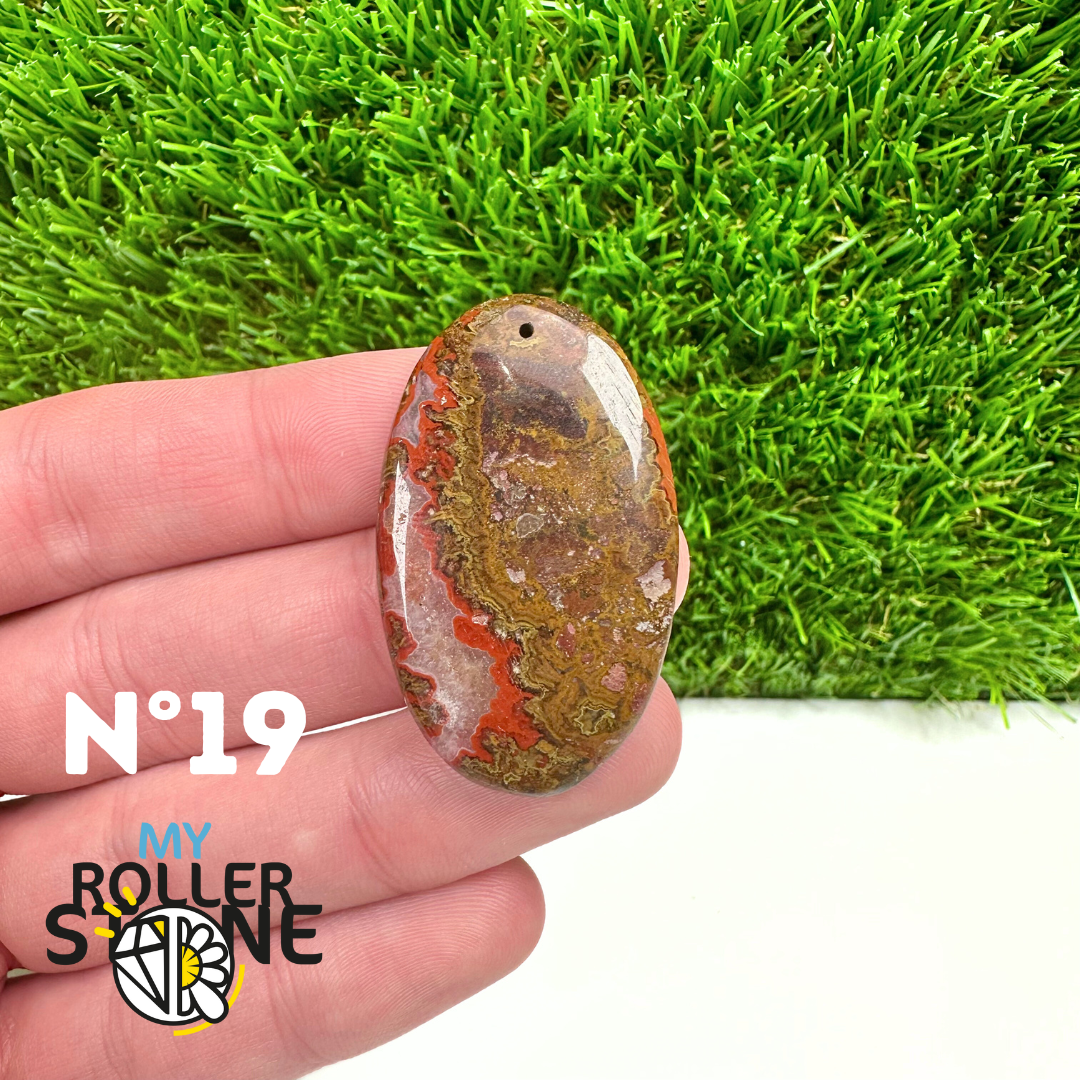 Pendentif Agate Marocaine 5A percé