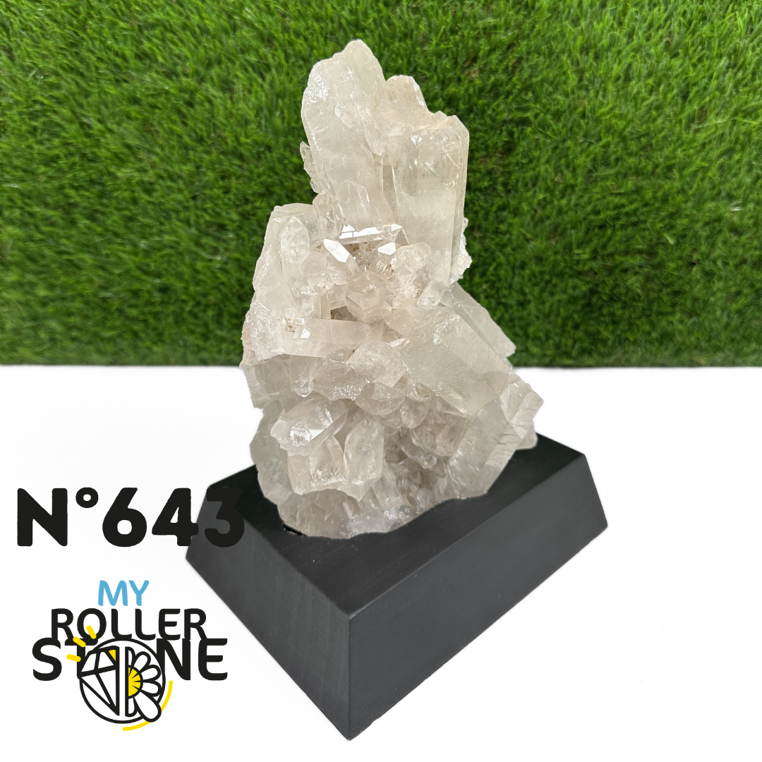 Amas Cristal De Roche sur Socle Noir #643