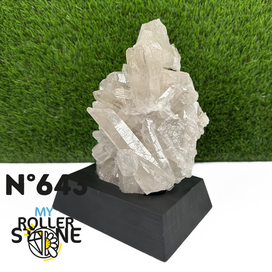 Amas Cristal De Roche sur Socle Noir #643