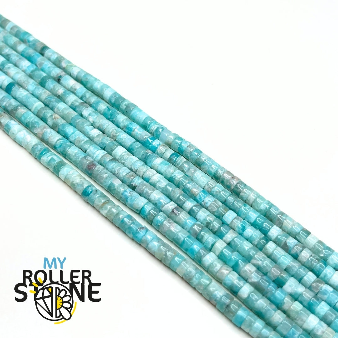 Perles heishi amazonite naturelle