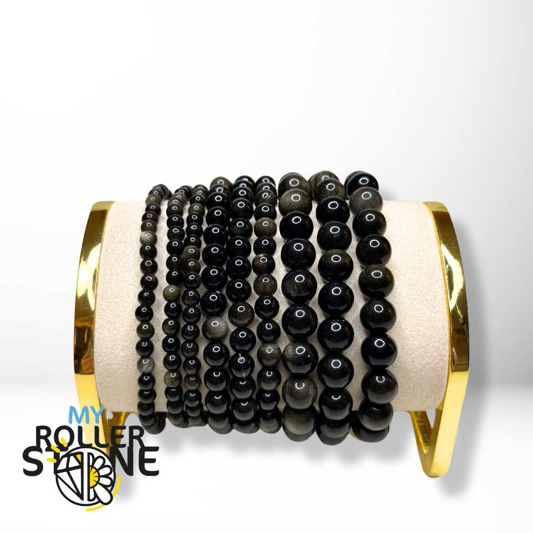 Bracelet Obsidienne Dorée 5A