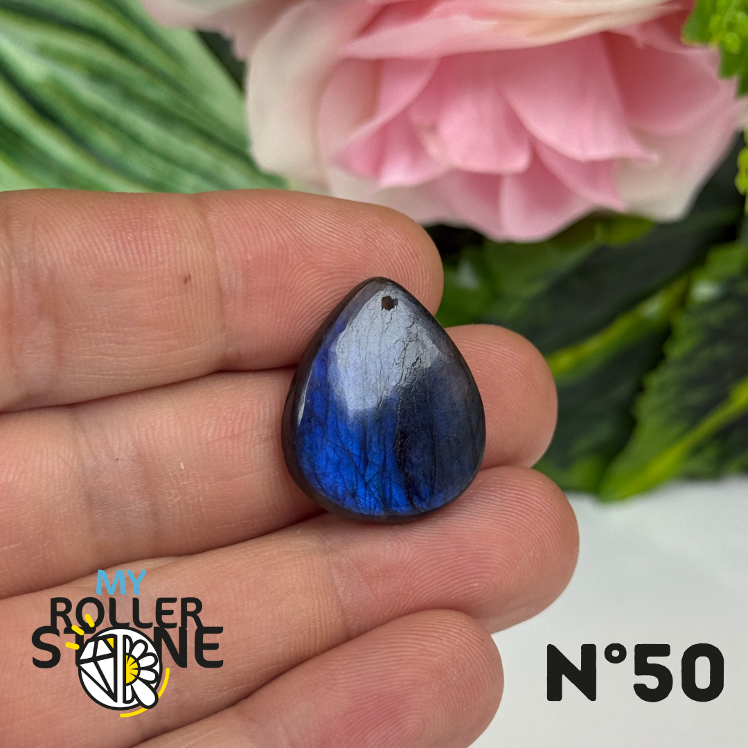 Pendentif Labradorite Blue fire percé 5A