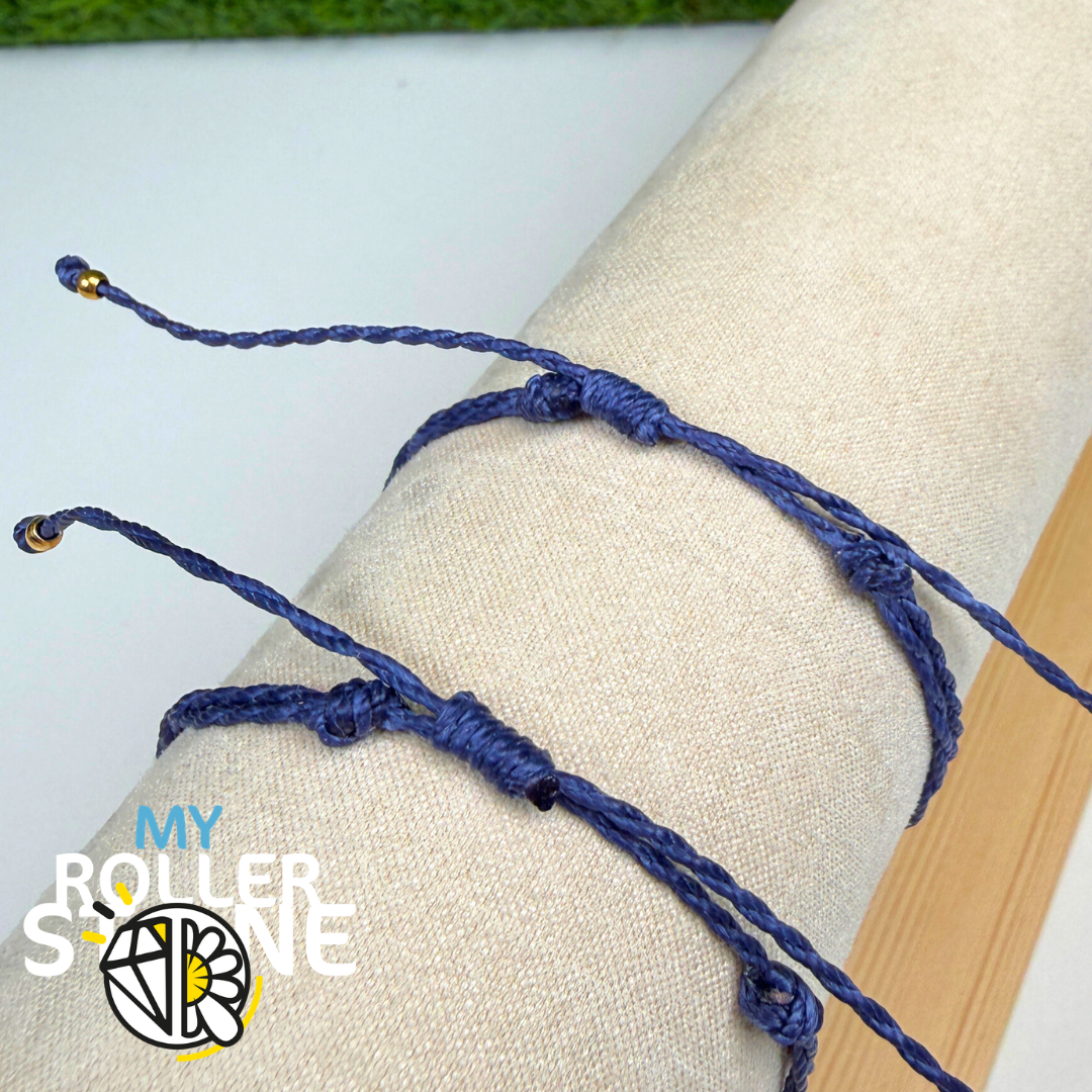 Bracelet Trèfle à Quatre Feuilles Cordon Ciré Acier inoxydable