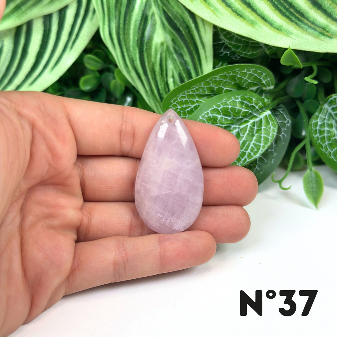 Pendentif Kunzite 5A percé