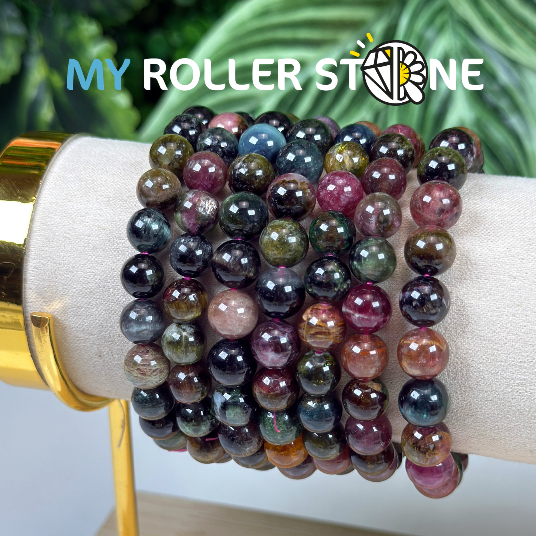 Bracelet en Tourmaline Multicolor Oeil de chat 7A