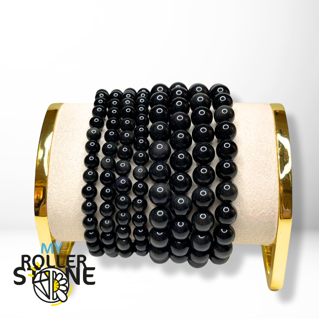 Bracelet Obsidienne Arc-en-ciel 7A (Oeil céleste)