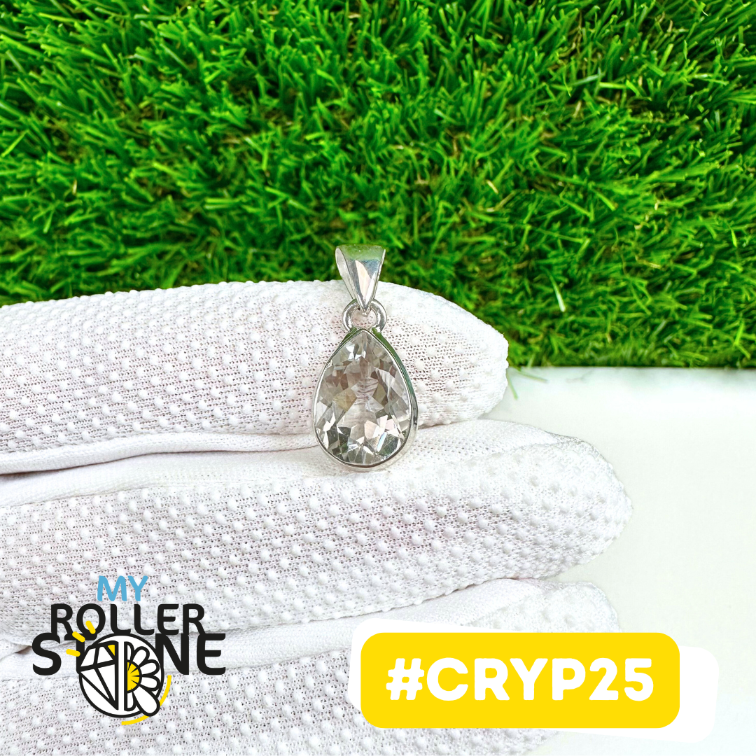 Pendentif Cristal de roche Argent 925 #CRYP25