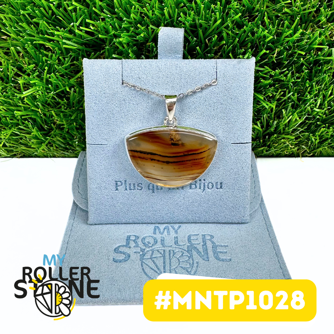 Pendentif Agate Montana Argent 925 (MNTP1028)