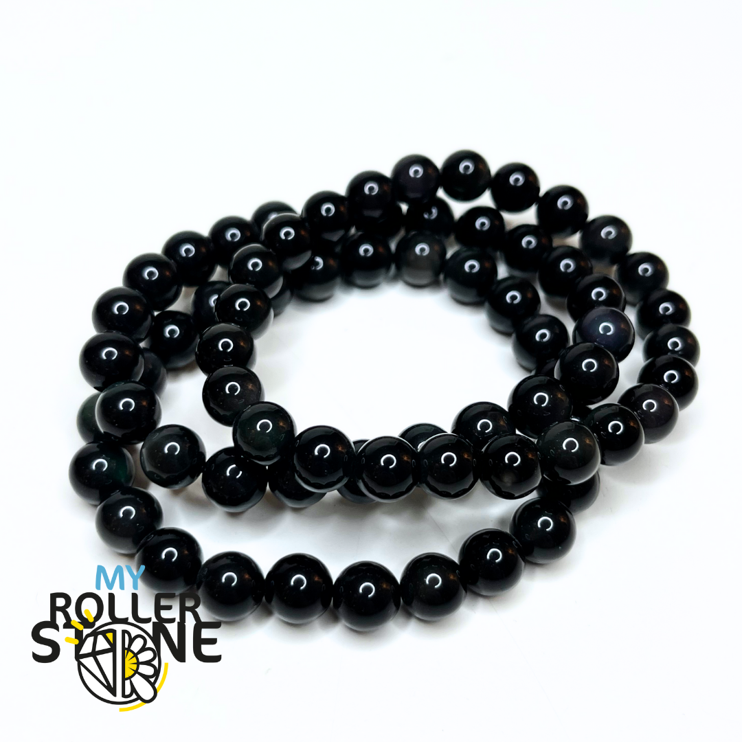 Bracelet Obsidienne Arc-en-ciel 7A (Oeil céleste)