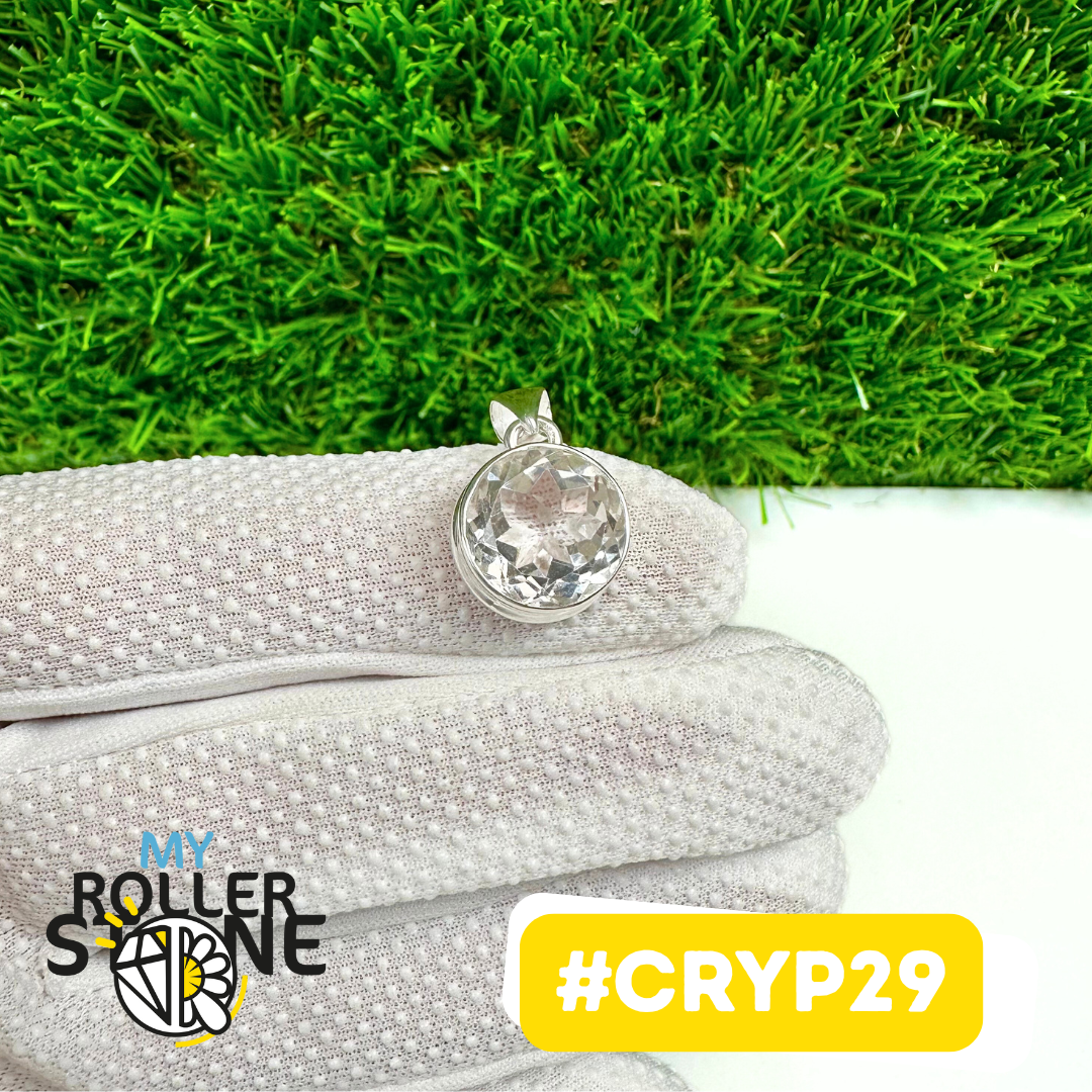 Pendentif Cristal de roche Argent 925 #CRYP29