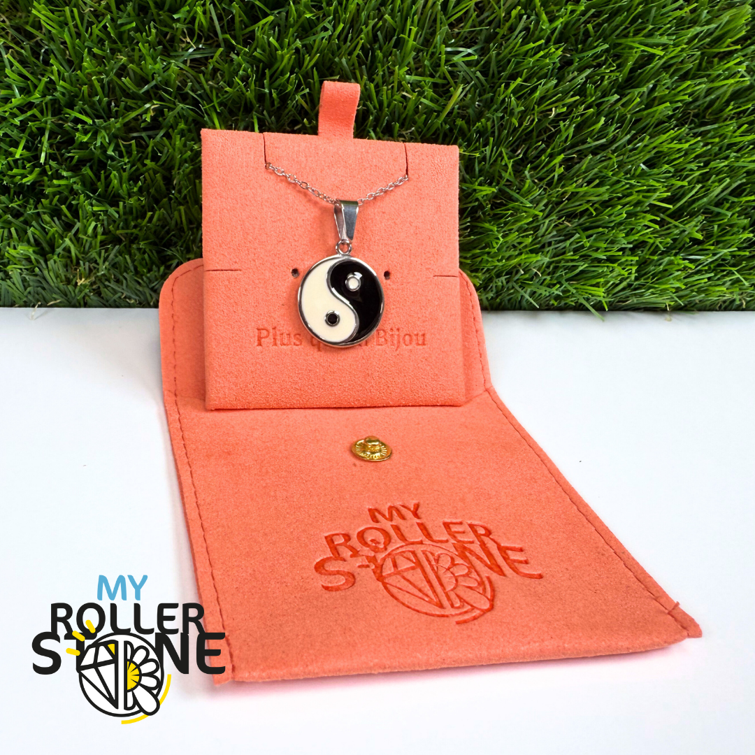 Pendentif yin yang acier inoxydable