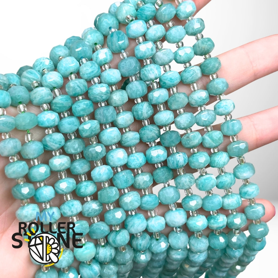 Perle Amazonite Rondelle facettée