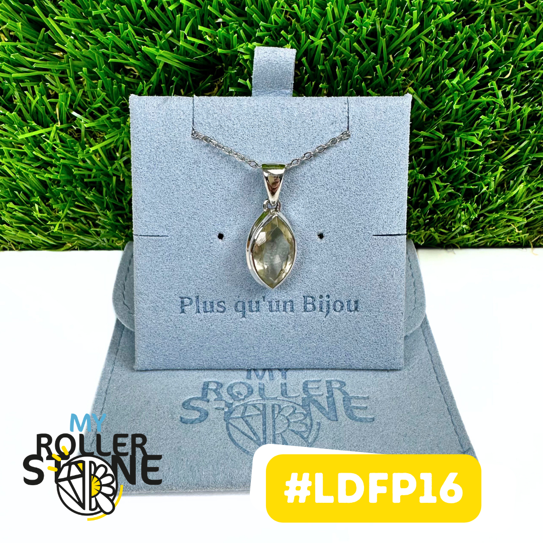 Pendentif Tektite Libyenne du Désert (Météorite) Facettée – Argent 925 (LDFP16)