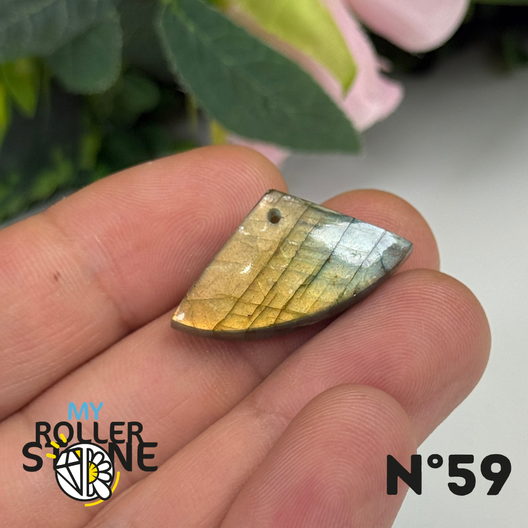 Pendentif Percé Labradorite Multi Fire 5A