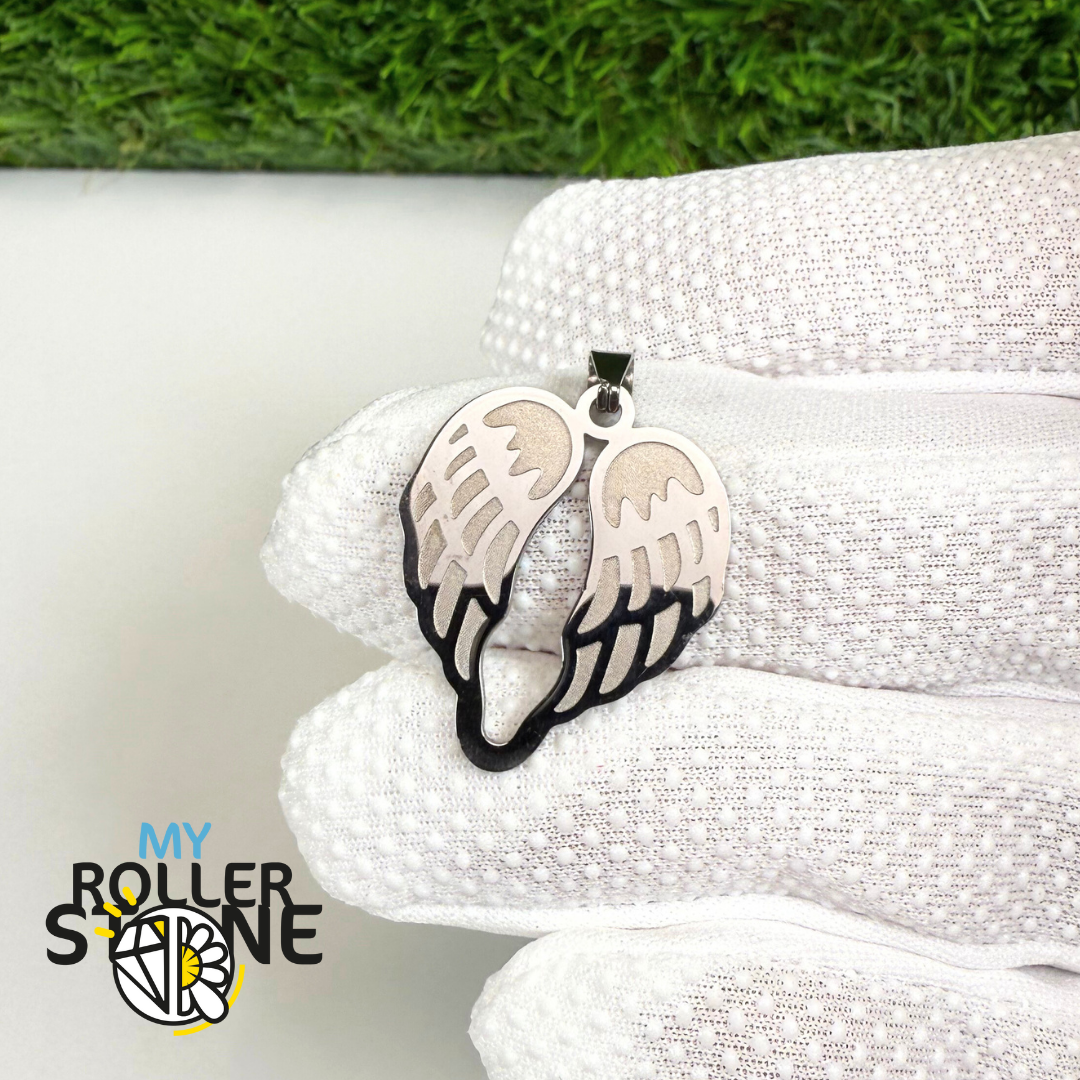 Pendentif Ailes d'Ange acier inoxydable