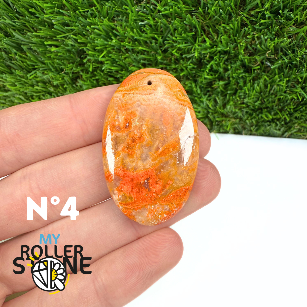 Pendentif Jaspe Bumblebee 5A Percé 5A